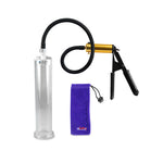 LeLuv® Ultima Penis Pump - Rubber Grip, Silicone Hose with Round Flange Cylinder - Choose Length & Diameter