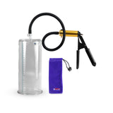 Ultima Brass Black Rubber Grip Silicone Hose | Penis Pump | 9" Length x 4.10" Cylinder 