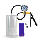 Ultima Brass Black Rubber Grip Silicone Hose | Penis Pump + Protected Gauge | 9" Length x 5.00" Diameter