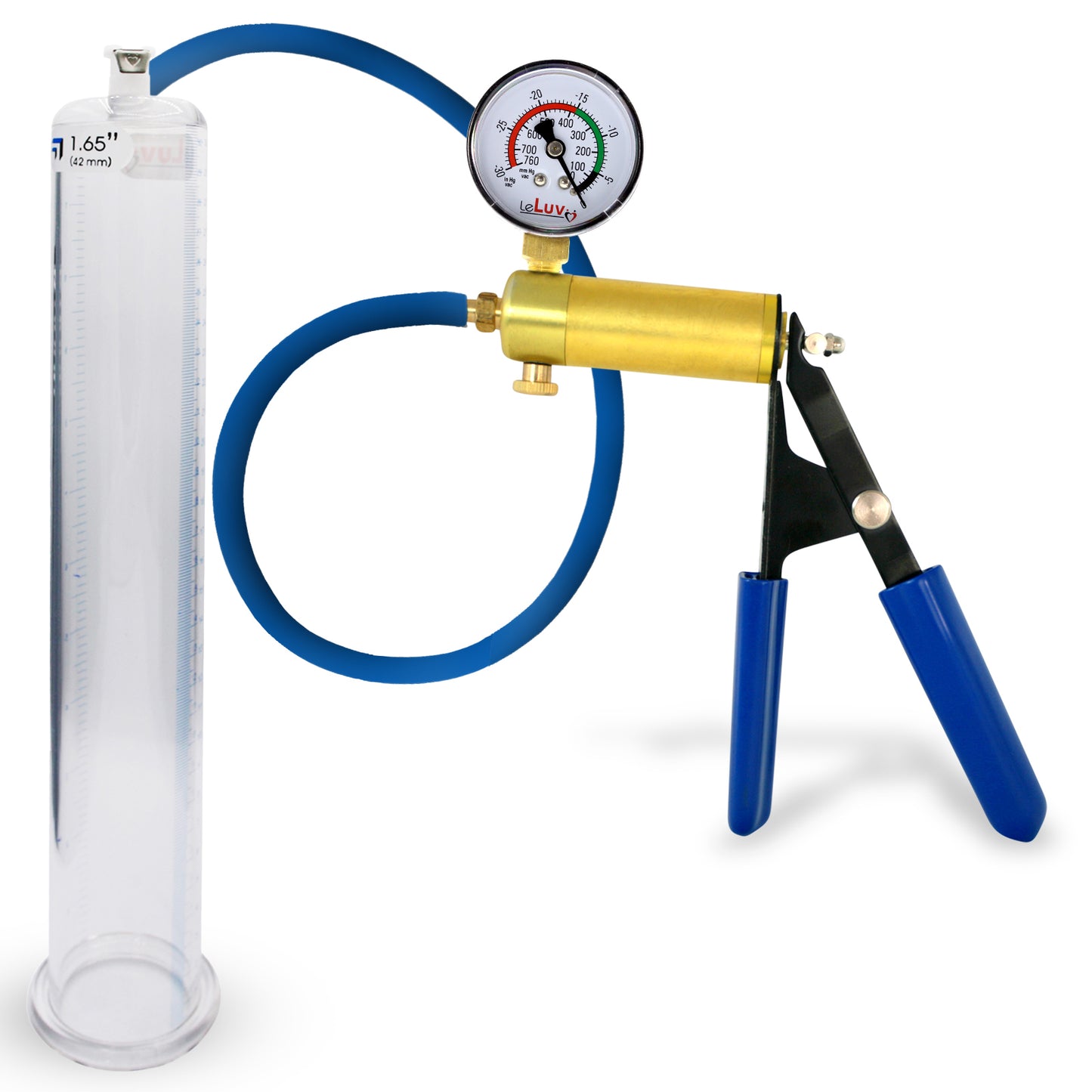 Vacuum Pump ULTIMA Blue Premium Hose with Gauge 12" x 1.65" Cylinder Diameter