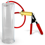 Ultima Red Rubber Grip, Silicone Hose | Penis Pump + 12" x 3.70" Cylinder