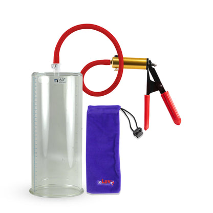 Ultima Red Rubber Grip, Silicone Hose | Penis Pump 12" Length - 5.00" Cylinder Diameter