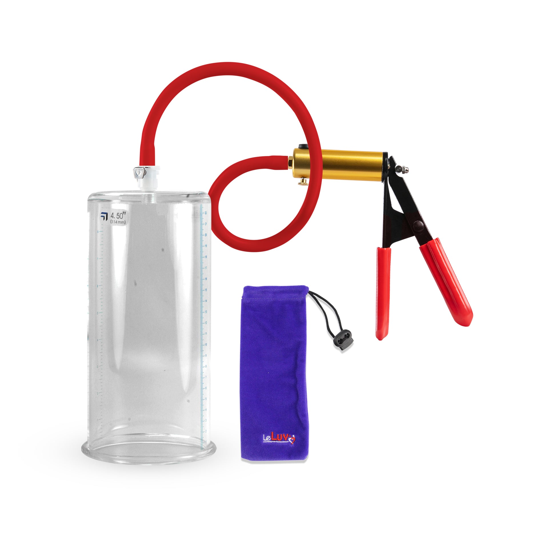 Ultima Red Rubber Grip, Silicone Hose | Penis Pump 9" Length - 4.50" Cylinder Diameter