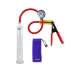 Ultima Red Rubber Grip, Silicone Hose | Penis Pump + Gauge | 9" x 1.35" Cylinder