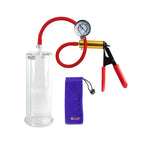 Ultima Red Rubber Grip, Silicone Hose | Penis Pump + Gauge | 9" x 3.25" Cylinder