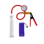 Ultima Red Rubber Grip, Silicone Hose | Penis Pump + Protected Gauge | 9" x 1.35"