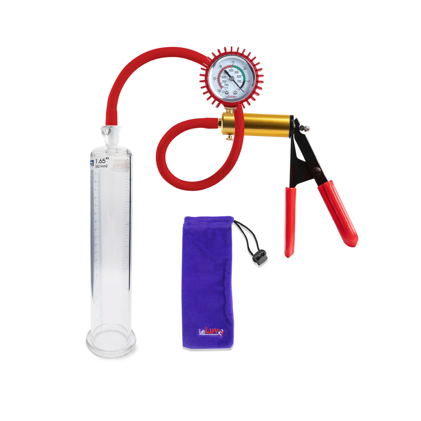 Premium Hose Pump ULTIMA Red Gauge & Cover 9" x 1.65" Cylinder Diameter