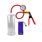 Ultima Red Rubber Grip, Silicone Hose | Penis Pump + Protected Gauge | 9" x 3.70"