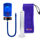 Smart LCD iPump Penis Pump , Silicone Hose | Blue Head - 12" x 1.65" Cylinder
