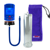 Smart LCD iPump Penis Pump , Silicone Hose | Blue Head - 12" x 3.00" Acrylic Cylinder