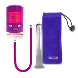 Smart LCD iPump Penis Pump , Silicone Hose | Purple Head - 9" x 1.75" WIDE FLANGE Cylinder