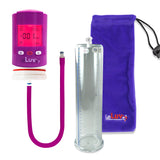 Smart LCD iPump Penis Pump , Silicone Hose | Purple Head - 12" x 3.00" Acrylic Cylinder