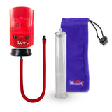 Smart LCD iPump Penis Pump , Silicone Hose | Red Head - 9" x 2.00" Acrylic Cylinder