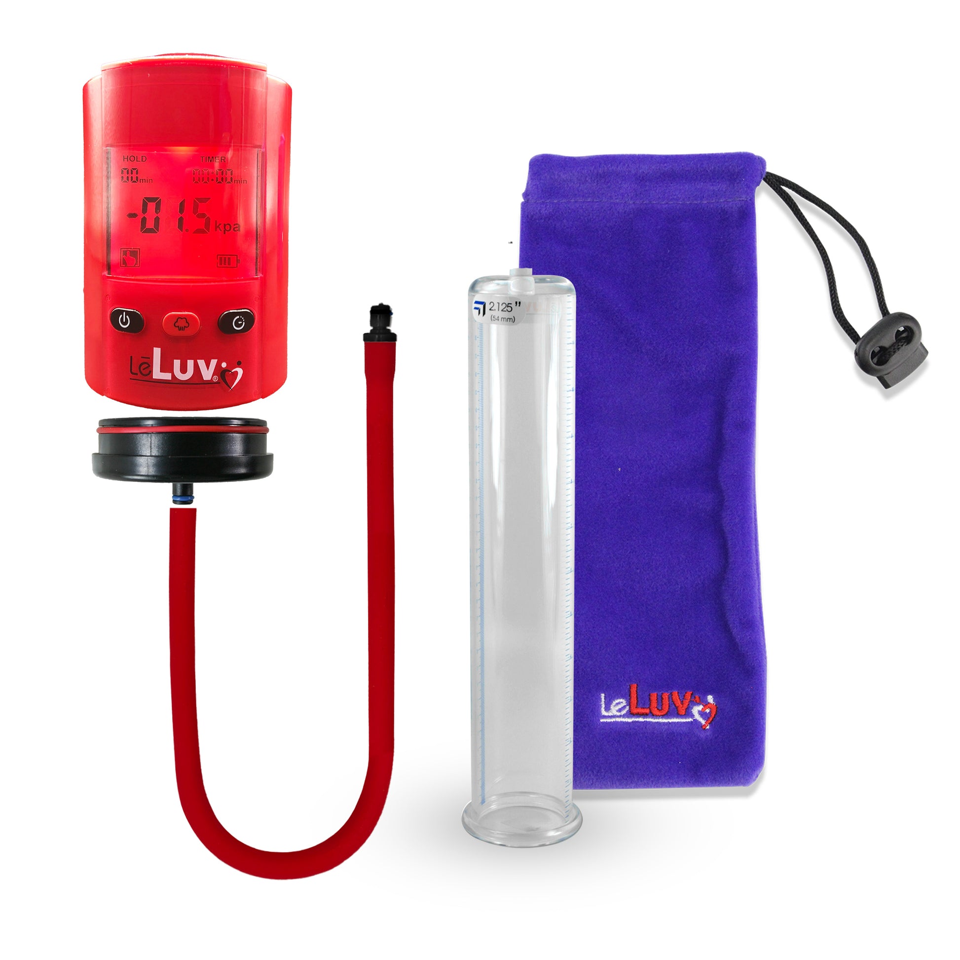 LeLuv Premium iPump Smart LCD Head Penis Pump with Untapered Seamless LeLuv Premium iPump Smart LCD Head Penis Pump with Untapered Seamless