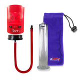 Smart LCD iPump Penis Pump , Silicone Hose | Red Head - 9" x 2.25" WIDE FLANGE Cylinder