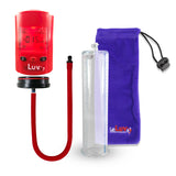 Smart LCD iPump Penis Pump , Silicone Hose | Red Head - 9" x 2.875" Acrylic Cylinder