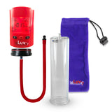 Smart LCD iPump Penis Pump , Silicone Hose | Red Head - 9" x 3.25" Acrylic Cylinder