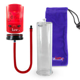 Smart LCD iPump Penis Pump , Silicone Hose | Red Head - 12" x 3.50" Acrylic Cylinder