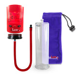 Smart LCD iPump Penis Pump , Silicone Hose | Red Head - 9" x 3.50" Acrylic Cylinder