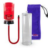 Smart LCD iPump Penis Pump , Silicone Hose | Red Head - 12" x 3.70" Acrylic Cylinder