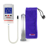 Smart LCD iPump Penis Pump , Silicone Hose | White Head - 9" x 2.00"  WIDE Flange Cylinder