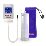 Smart LCD iPump Penis Pump , Silicone Hose | White Head - 9" x 3.50" Cylinder
