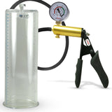 Penis Pump Ergonomic Grip & Slippery Hose Premium Ultima Black with Gauge 12" x 4.10" Cylinder Diameter