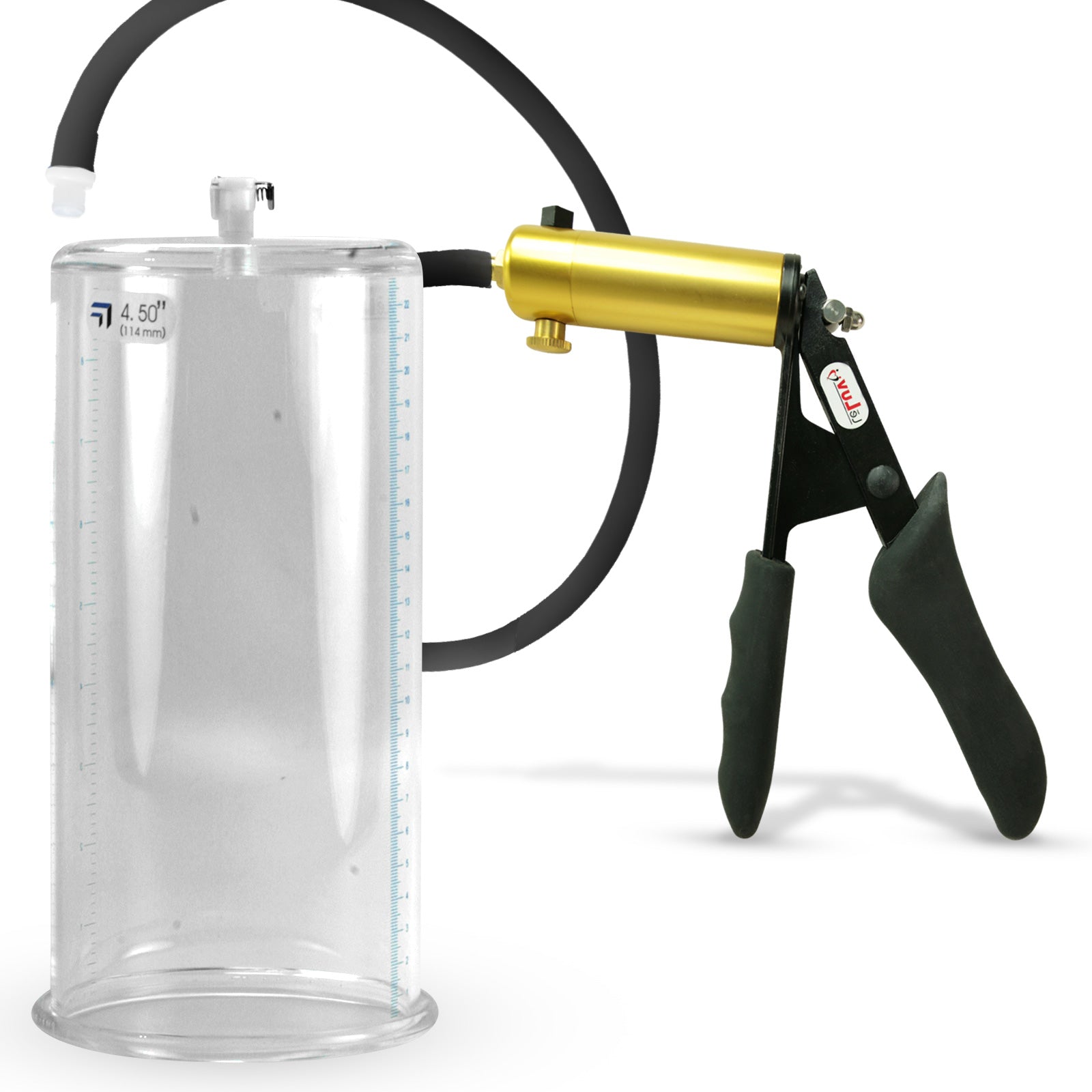 Premium Ultima Black Penis Pump Ergonomic Grip & Slippery Hose 9" Length - 4.50" Cylinder Diameter