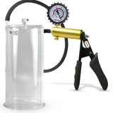 Ultima Black Silicone Grip, Silicone Hose | Penis Pump + Protected Gauge | 12" x 4.50" Cylinder 