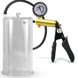 Ultima Black Silicone Grip, Silicone Hose | Penis Pump + Protected Gauge | 12" x 5.00" Cylinder 