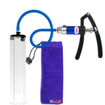 PRIMO Lite Penis Pump | Blue Handle, Silicone Hose | 12" x 2.5" Thick-Walled Penis Cylinder