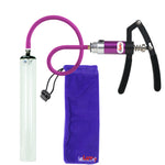 PRIMO Lite Penis Pump | Purple Handle, Silicone Hose | 12" x 1.5" Thick-Walled Penis Cylinder