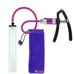 PRIMO Lite Penis Pump | Purple Handle, Silicone Hose | 12" x 1.7" Thick-Walled Penis Cylinder