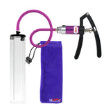 PRIMO Lite Penis Pump | Purple Handle, Silicone Hose | 12" x 2.5" Thick-Walled Penis Cylinder