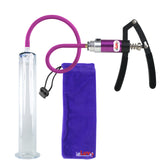 PRIMO Lite Penis Pump | Purple Handle, Silicone Hose | 12" x 1.75" Wide Flange Cylinder