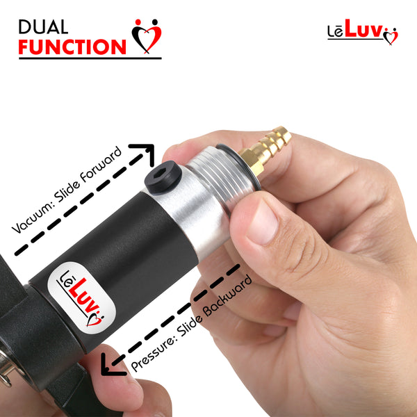 LeLuv Primo Pro+ Thick-Walled, No Flange Penis Pump with Color and Gauge Options
