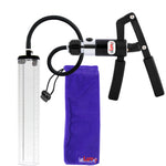 PRIMO Pro+ Handle Penis Pump | Black Handle, Silicone Hose | 12" x 2.1" Thick-Walled Penis Cylinder