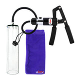 PRIMO Pro+ Handle Penis Pump | Black Handle, Silicone Hose | 12" x 2.12" Thick-Walled Penis Cylinder