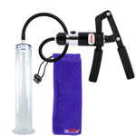 PRIMO Pro+ Handle Penis Pump | Black Handle, Silicone Hose | 12" x 2.00" Wide Flange Cylinder