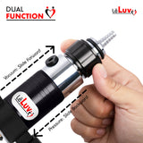 PRIMO Pro+ Handle Penis Pump + Gauge, Silicone Hose | Round Flange Cylinder | No Accessories 