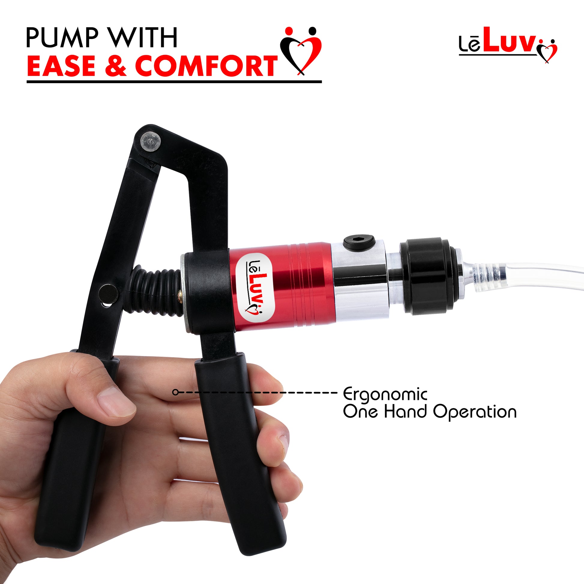 LeLuv Primo Pro+ Wide Flange Penis Pump with Color and Gauge Options