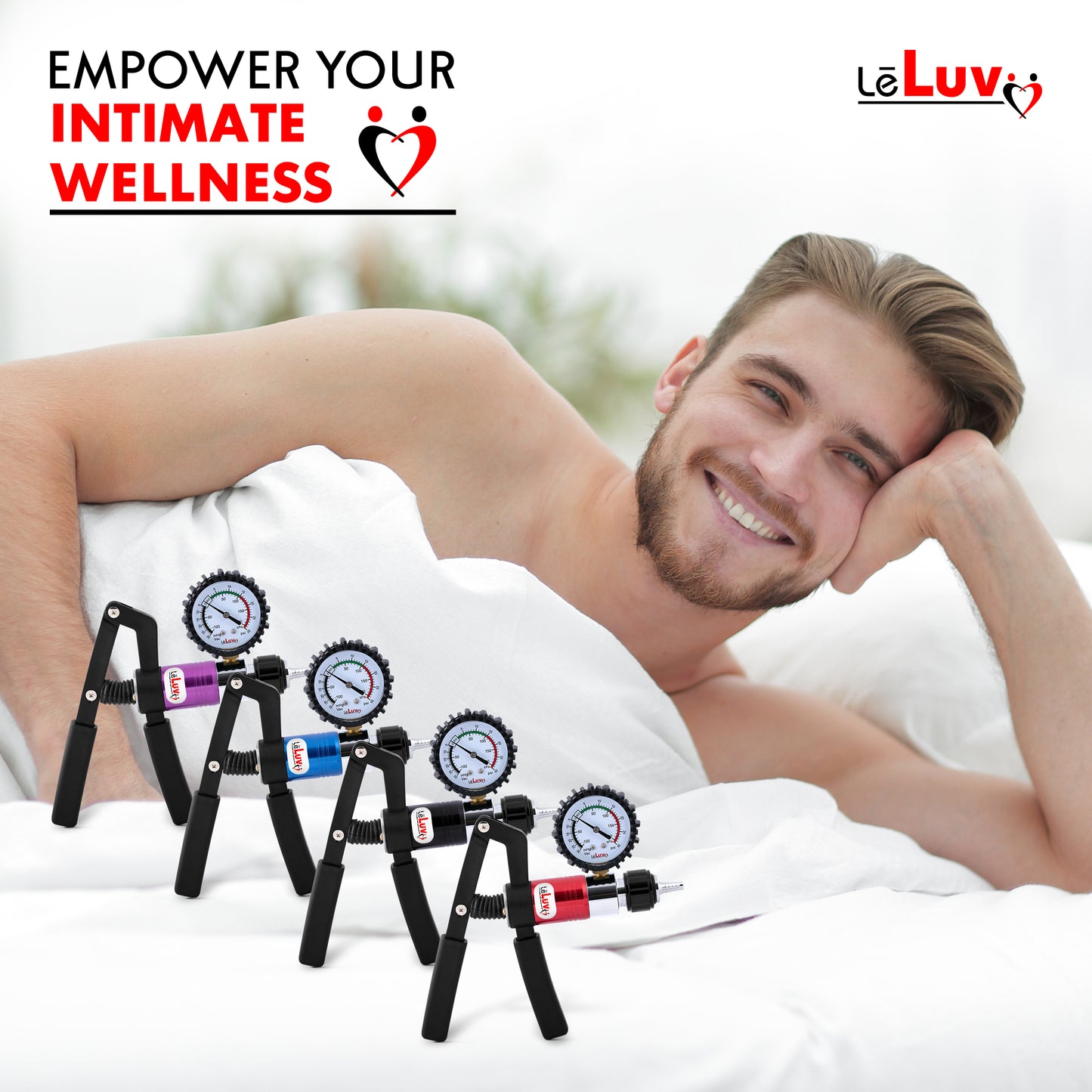 LeLuv Primo Pro+ Pump Handles | Powerful Vacuum/Pressure Modes | 60mm Gauge