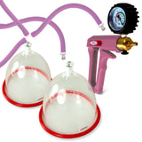 LeLuv MAXI Purple + Gauge & Cover Breast Pumping Kit Slippery Purple Hose Large Cups