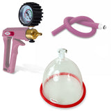 LeLuv MAXI Purple + Gauge & Cover Breast Pumping Kit Slippery Purple Hose SINGLE Medium Cup