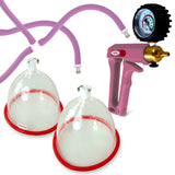 LeLuv MAXI Purple + Gauge & Cover Breast Pumping Kit Slippery Purple Hose Medium Cups