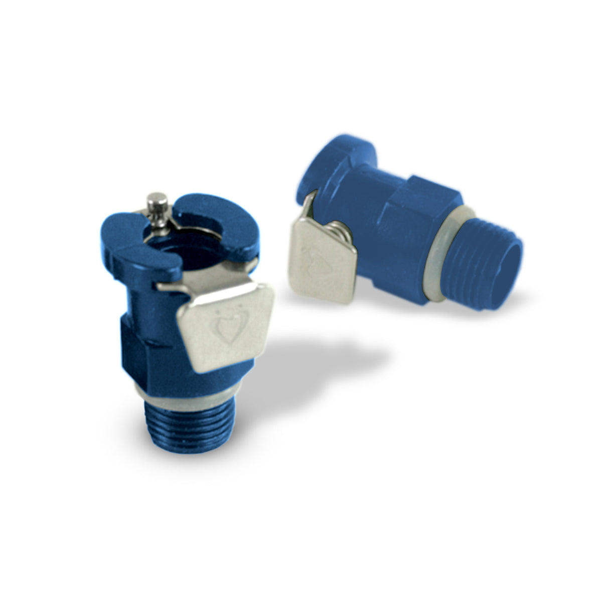 2 Pack Female Threaded Quick Release Connector for Vacuum Cylinders - Blue
