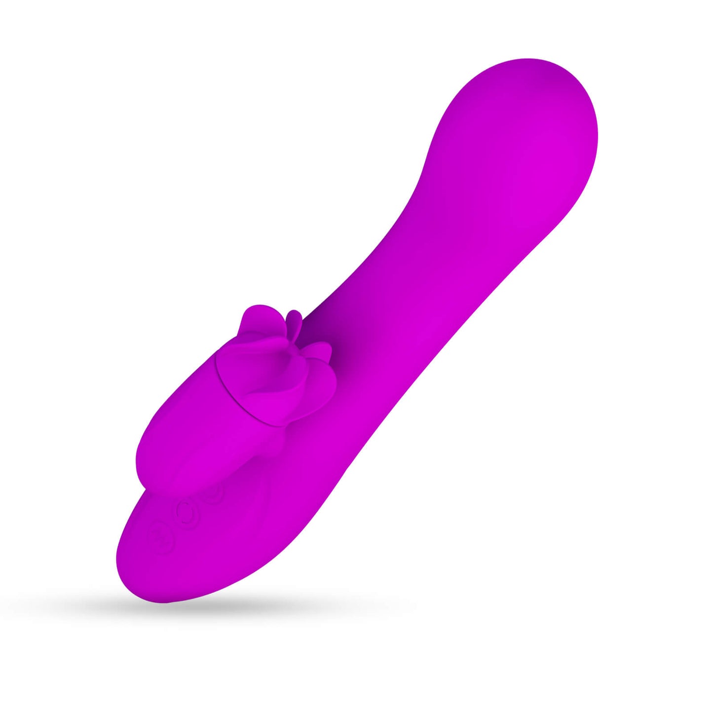 Rabbit Vibrator Rotating Fan Clitoral Tickler Smooth Silicone USB Rechargable Purple