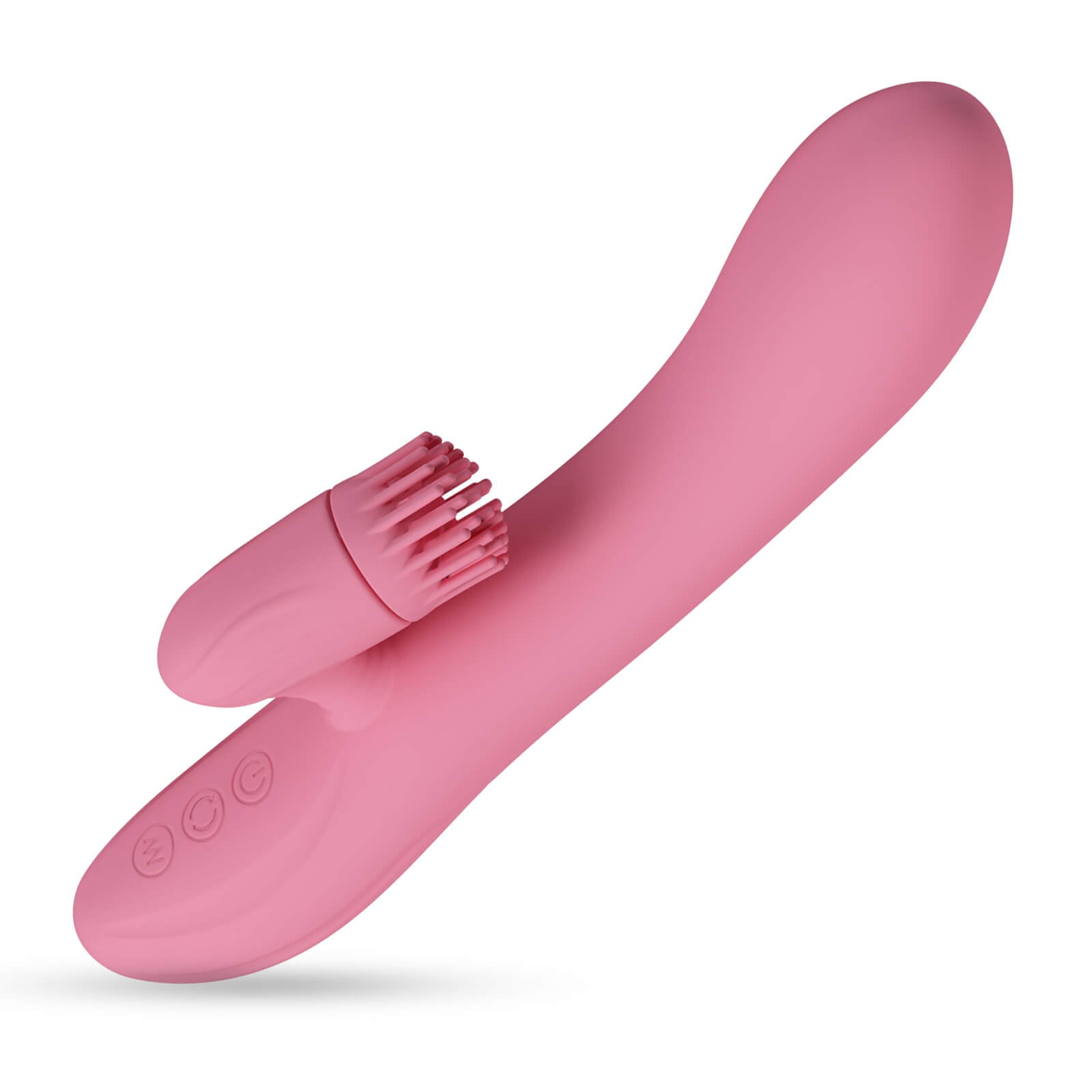 Rabbit Vibrator Rotating Nubs Clitoral Tickler Smooth Silicone Recharg
