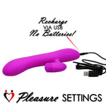 Rabbit Vibrator Rotating Nubs Clitoral Tickler Smooth Silicone Rechargeable