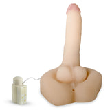 LeLuv Flesh Realistic Rotating Swaying 7.5" Penis and Testicles Replica Dildo Vibrator